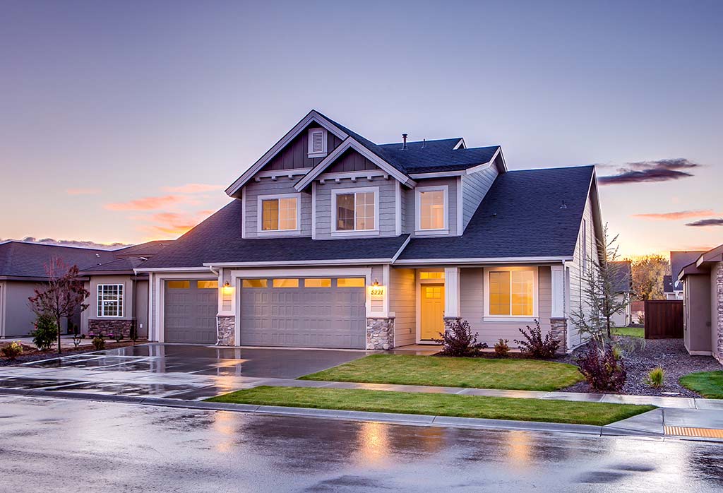 House at sunset