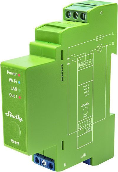 Shelly SPDM-001PE01EU — Dimmer inteligent Shelly Pro Dimmer 1PM