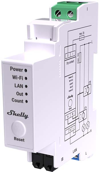 Shelly EM + 2 Cores 50A WiFi Module