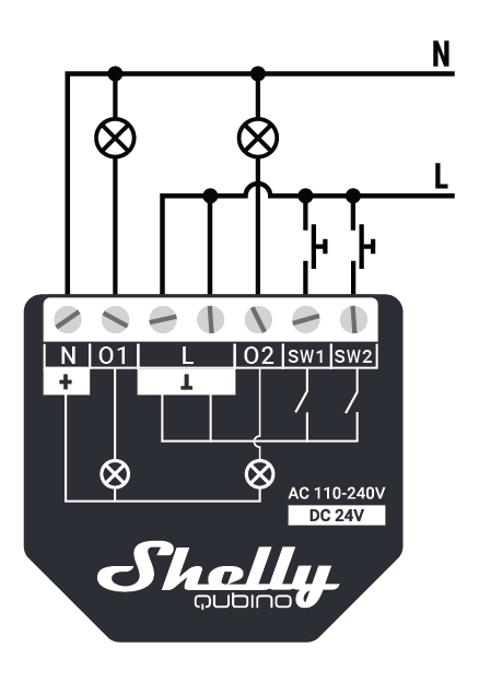 Shelly PLUS 2PM Relay Switch With Power Metering 2X 10A User Guide
