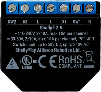 Shelly 2.5 - CE + UL – Shelly Europe
